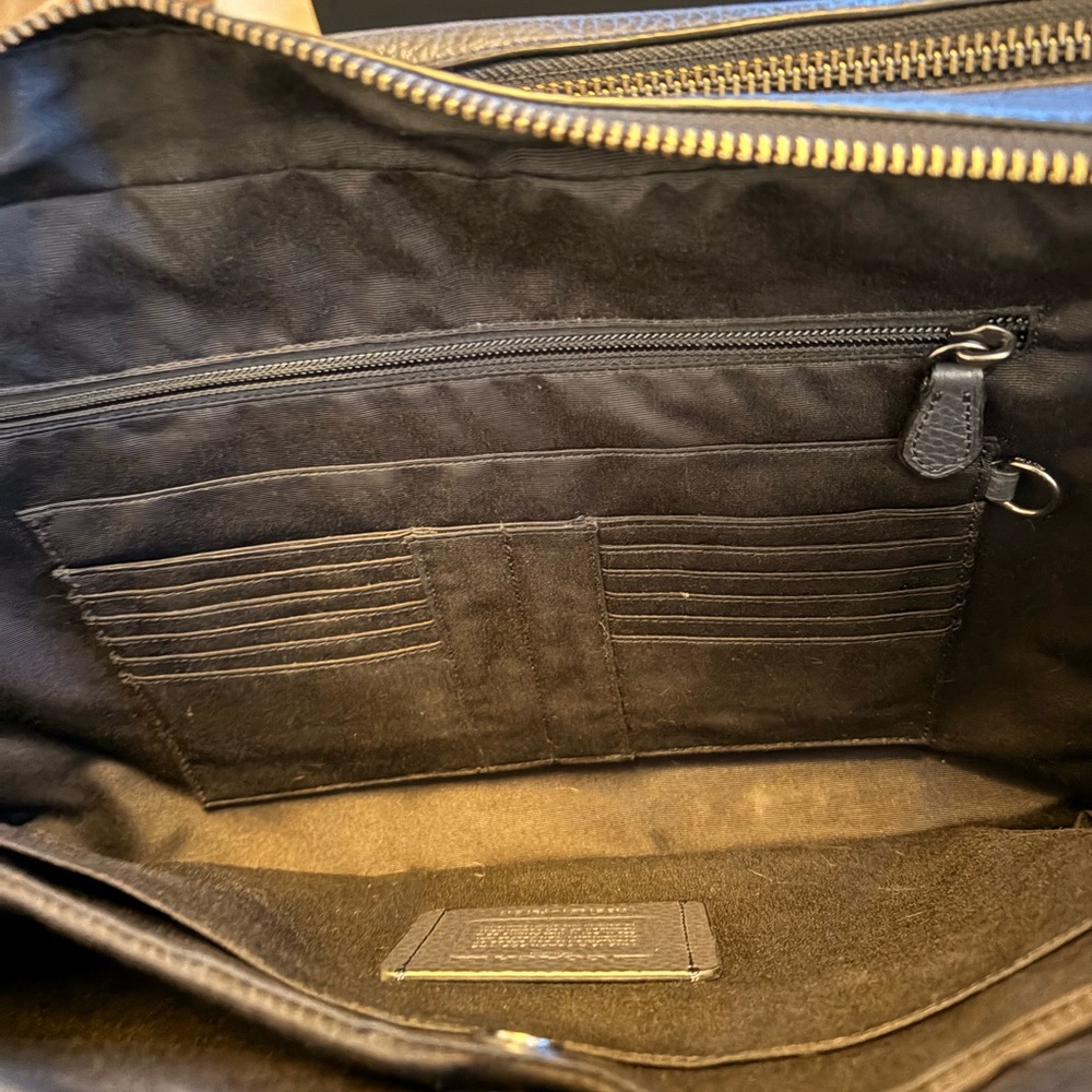 Coach Hamilton Briefcase navy/black pebble leather - Picture 4 of 9